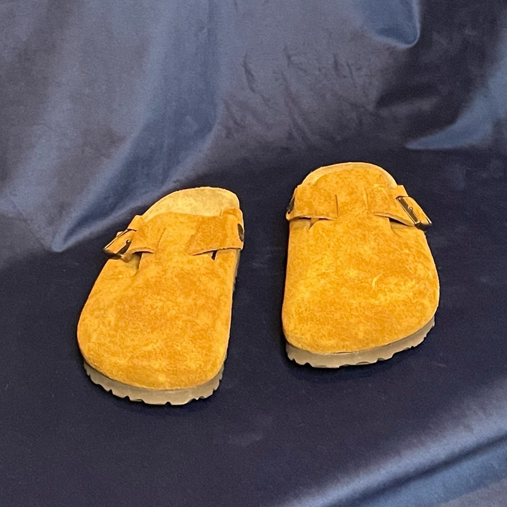 Birkenstock Boston clog brown Suede Leather NEW size 38